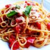 Спагетти с соусом Помодоро и базиликом, порция общепит
