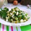 Салат из зелени с огурцом и брынзой, 1 кг полуфабрикат кулинарный