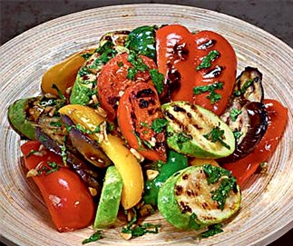 Салат из запеченных овощей, порция 40 г ресторан