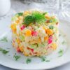 Салат Крабово-рисовый, 1 кг полуфабрикат кулинарный
