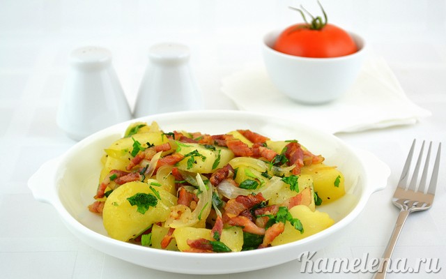 Картофель, жаренный по-домашнему, порция 200 гр