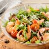 Зеленый салат с морепродуктами, порция