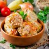 Перец фаршированный мясом и рисом