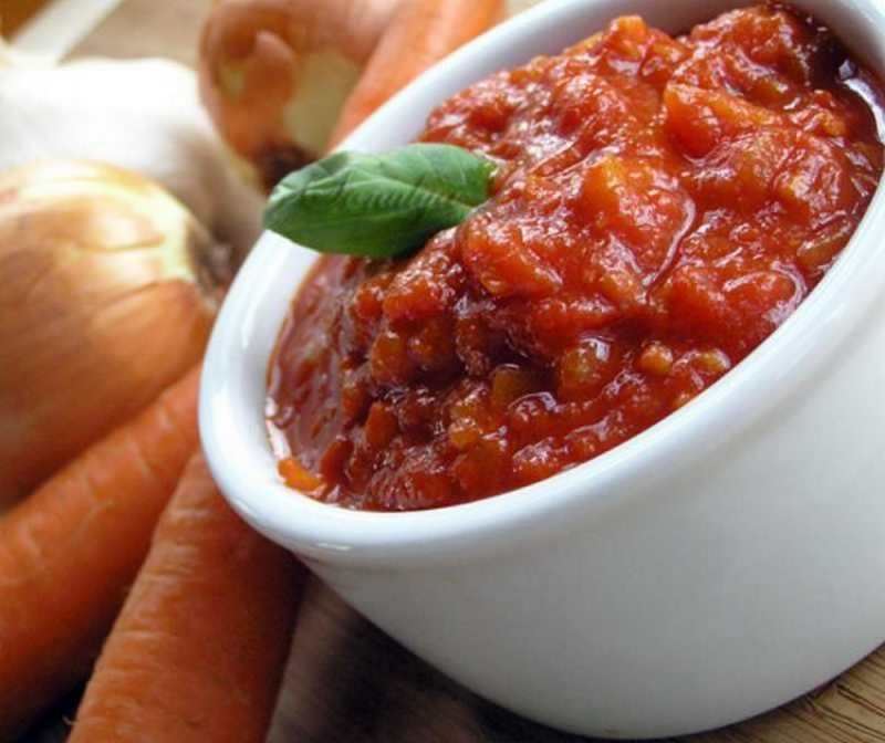 Рецептура блюда Соус томатный с овощами