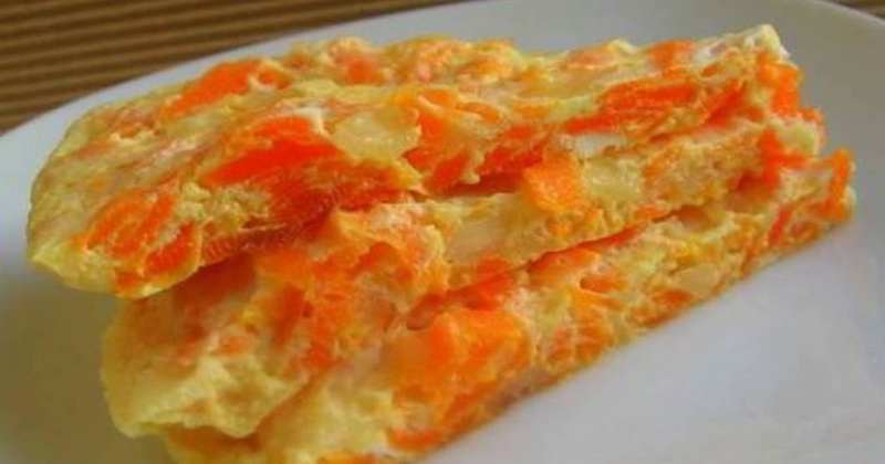 Рецептура блюда Омлет с морковью (запеченный)