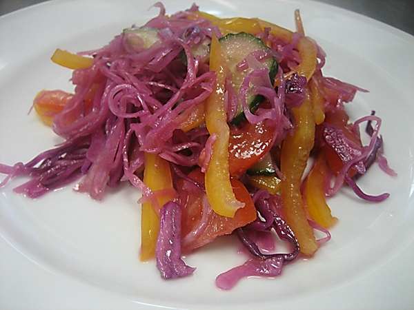 Овощной салат с краснокочанной капустой(ТТК78630)